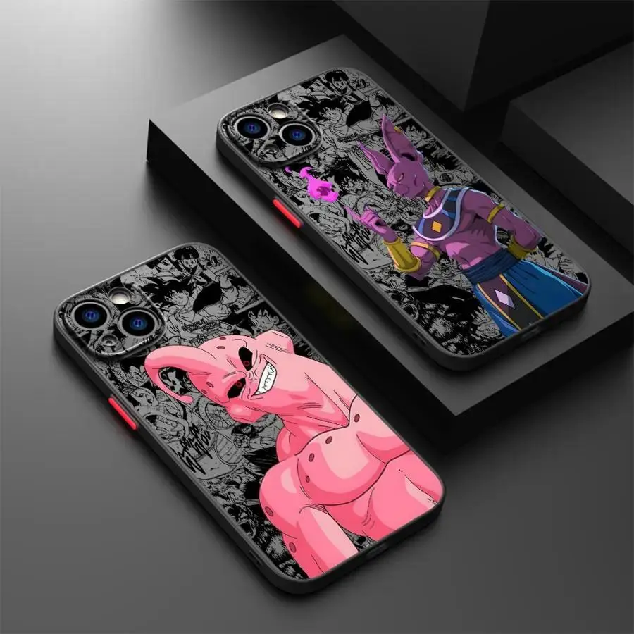 Dargon Ball Beerus Majin Buu Back Phone Cover Case for iPhone 17,16,15,14,13,12,11,Pro,Max,Plus Phone Cover