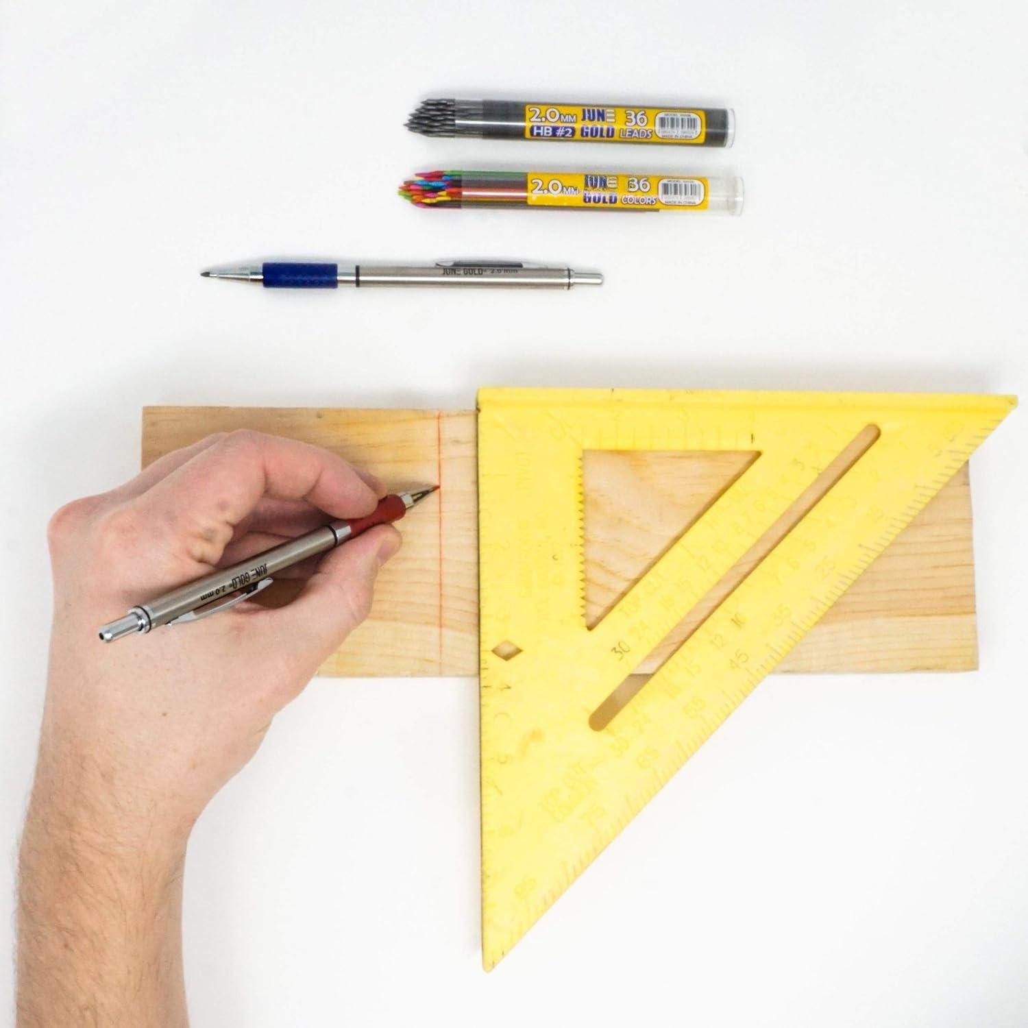 36 Assorted Colored 2.0 mm Lead Refills, Bold & 90 mm Length, 36  Colors, Pre-Sharpened, Break & Smudge Resistant