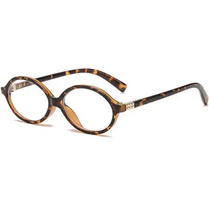 Retro Oval Glasses for Women Men  Nerd Glasses Round Non-prescription  Eyeglasses