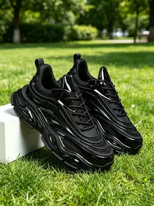 Men's Sporty Sneakers, Laces Net Lightweight Breathable, Luxury Sole Shockproof Durable, Ideal for Daily Wear, Nightlife, All Seasons