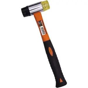 12 oz 2-Sided Soft  Mallet - Double  Installation Mallet for Flooring,  &  Work - Fiberglass Handle