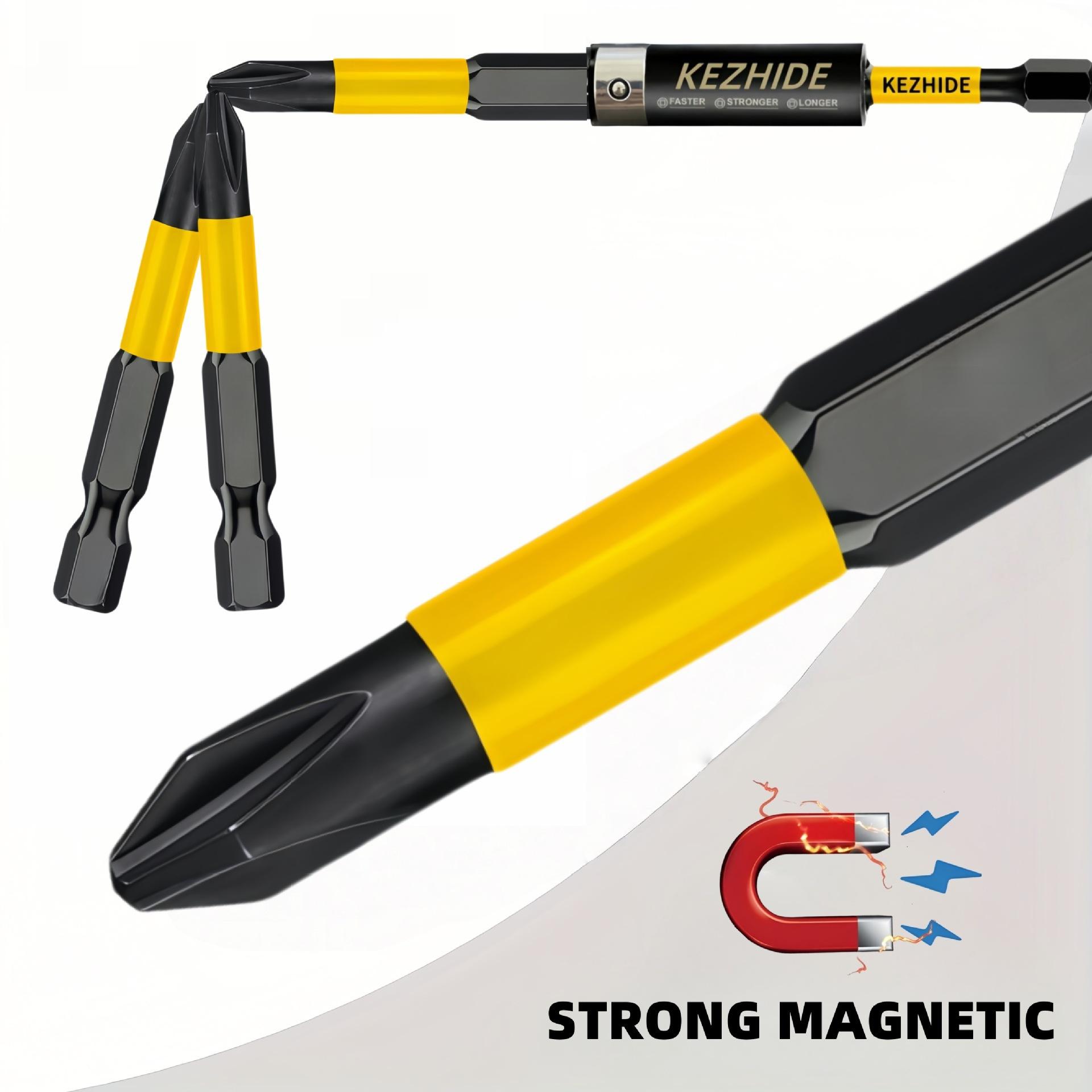 Kezhide Size:5PCS 3Inches Impact Magnetic Screwdriver Bit Holders, S2 Alloy Steel Hex Shank Extension Socket Drill Bit Holder