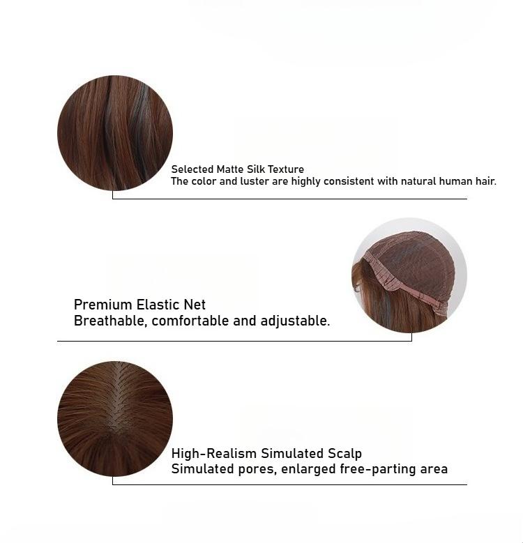 Long Curly Big Wave Full Wig for Women, Girl's Wig Hair Topper, Highlighted Ombre Women's Wig with Realistic Scalp, Pear Flower Curl Synthetic Wig Cap for Daily & Party Wear