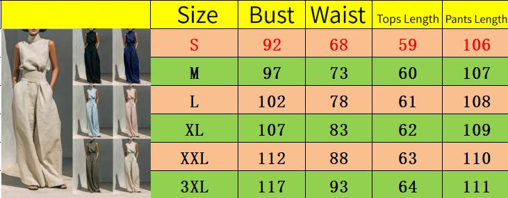 2026 Summer New Arrival: European-Style Cotton and linen Sleeveless Top and Casual Trousers Two-Piece Set for Women-Perfect for lounging at home, vacations, and walks-Great as a holiday gift for women-Ideal for everyday wear Lounge Pants Clothes Suits