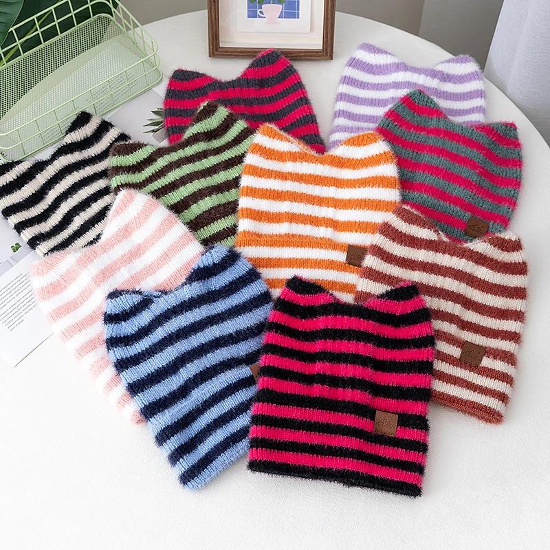 Women's Plush Winter Hat With Fluffy Ears,Cozy Cat Ear Design,Fashion Y2K Beanie For Women