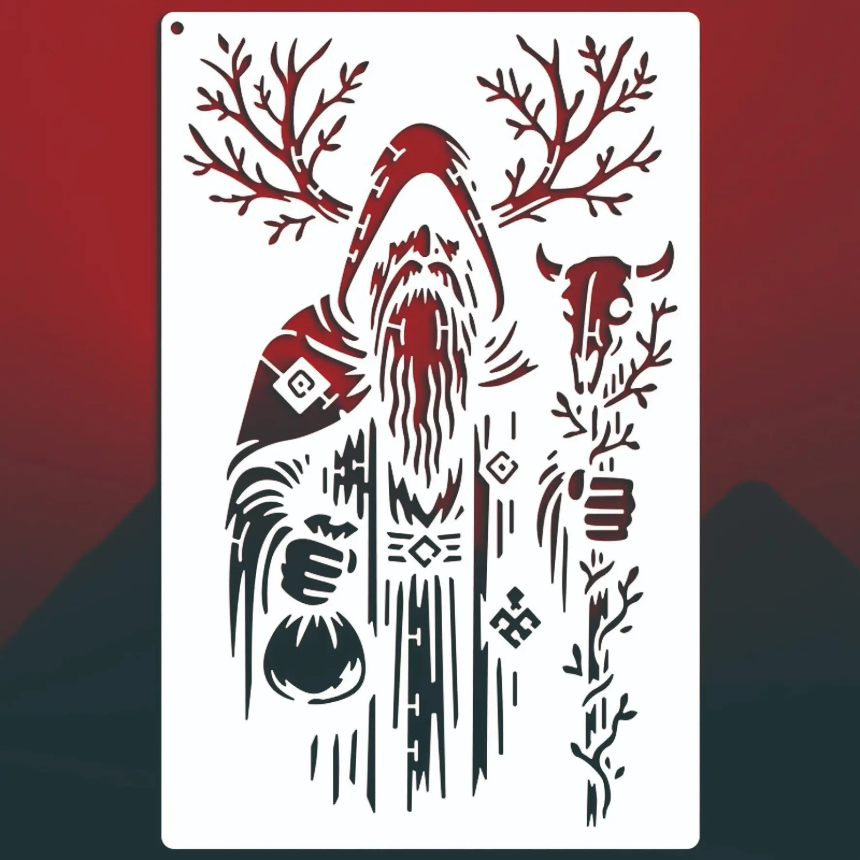 Mythical Figures & Trees Template, Reusable Drawing Template, DIY Craft Supplies, Canvas Painting, Scrapbooking, Home Decor, Door Sign, Shirt Design