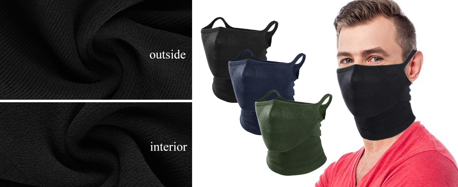 2Pcs Breathable Windproof Half Face Neck Gaiter with Ear Loops| CyclingTok OutdoorTok SunSafeTok Dust UV Protection Face Cover| Unisex for Running Hiking Cycling Motorcycle Travel Outdoor Sports
