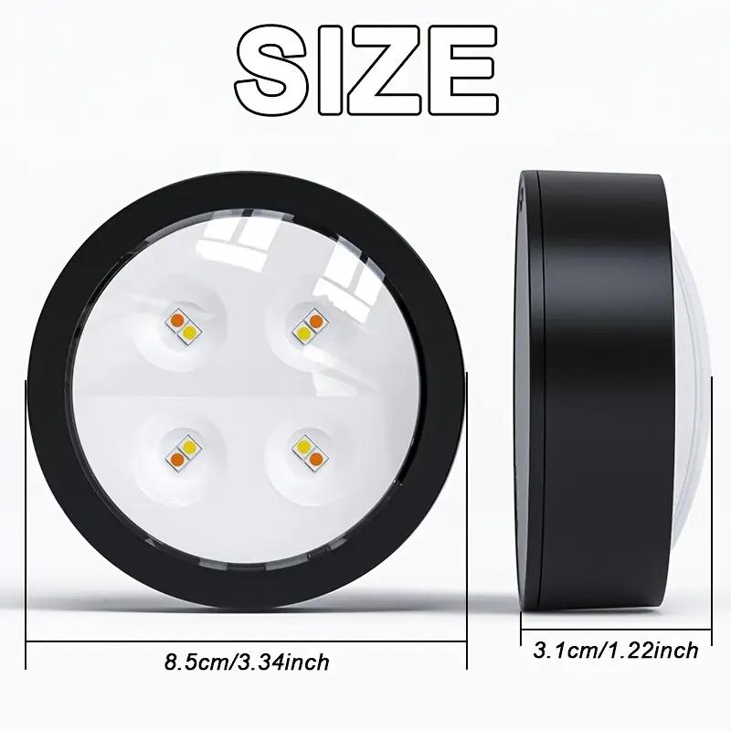 3pcs wall mounted magnetic smart display light, Indoor decorative light, 3 colors adjustable with timer home decoration puck light, LED under cabinet light, remote control + push lampshade dual control, for office wardrobe display cabinet decoration