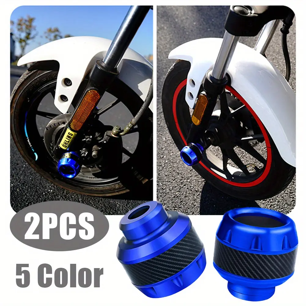 2pcs Universal Premium Aluminum Alloy Motorcycle Frame Sliders - 4.8x4.6cm Bolt-Locking Crash Protection Accessories, High-Quality Front Fork Cups for Front Forks, Vehicle Accessories, Direct Installation Motorcycle Frames & Fittings
