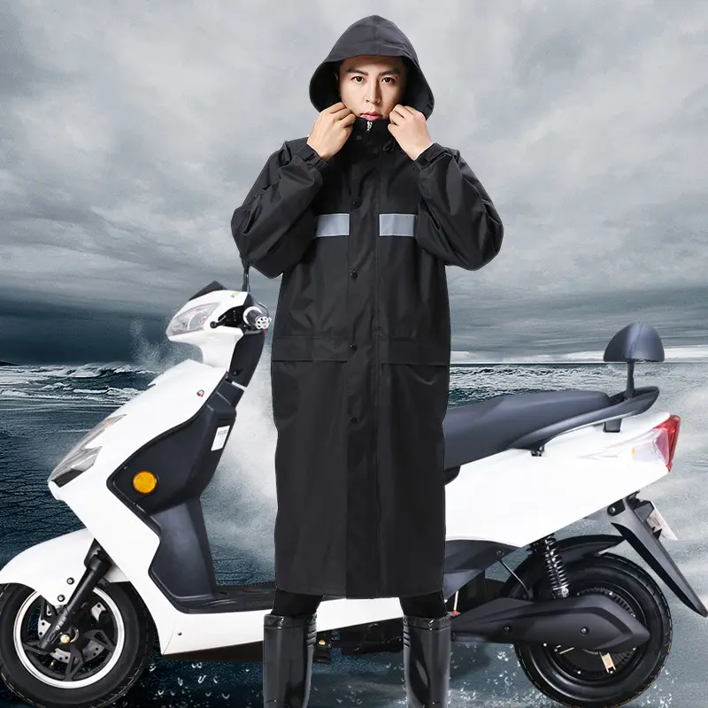 Double Layer Thick Flood Control Raincoat Duty Motorcycle Full Body Heavy Rainproof Poncho