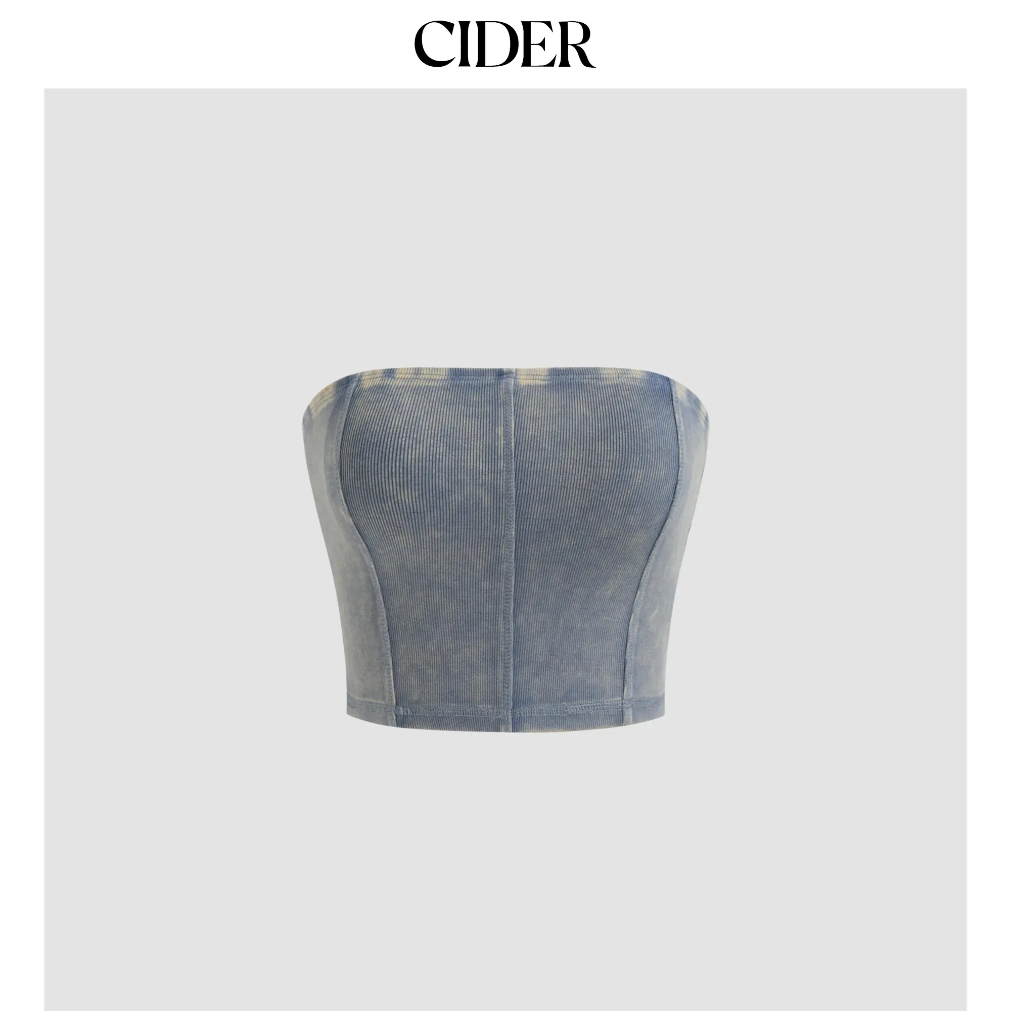 Cider [size 2-10] Solid Washed Crop Tube Top