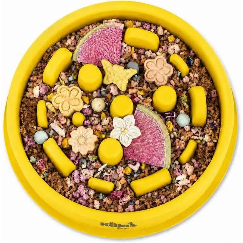 Slow Mo Bowl | Slow Feeder  Bowl for  Eaters, Improves  & Reduces Bloating, Fun Interactive Design, & Dishwasher Safe |  | (Yellow)