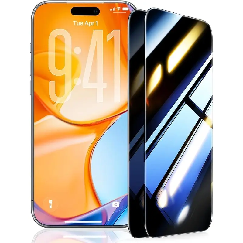 2 Pack Privacy Screen Protector 9H+ Armor for iPhone 17 Pro Max 16 15 14 13 Pro Max Plus Military Grade Shatterproof, Privacy Screen Tempered Glass, 100% Anti Spy, Longest Durable  for iphone 17 Pro Max