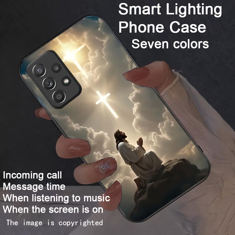 Cloud based Holy Elephant Colorful Intelligent Voice Controlled Luminous Phone Case Suitable for S25Ultra/S24Ultra/S22Ultra/S23Ultra/S21Ultra/S20Ultra/S10+/S10/S10 5G/Note20Ultra/Note10+/A55/A54/A53/A52/A35/A34/A32/A25/A73/A15/A56/A42/A14/A13 Fold 7/Fold6