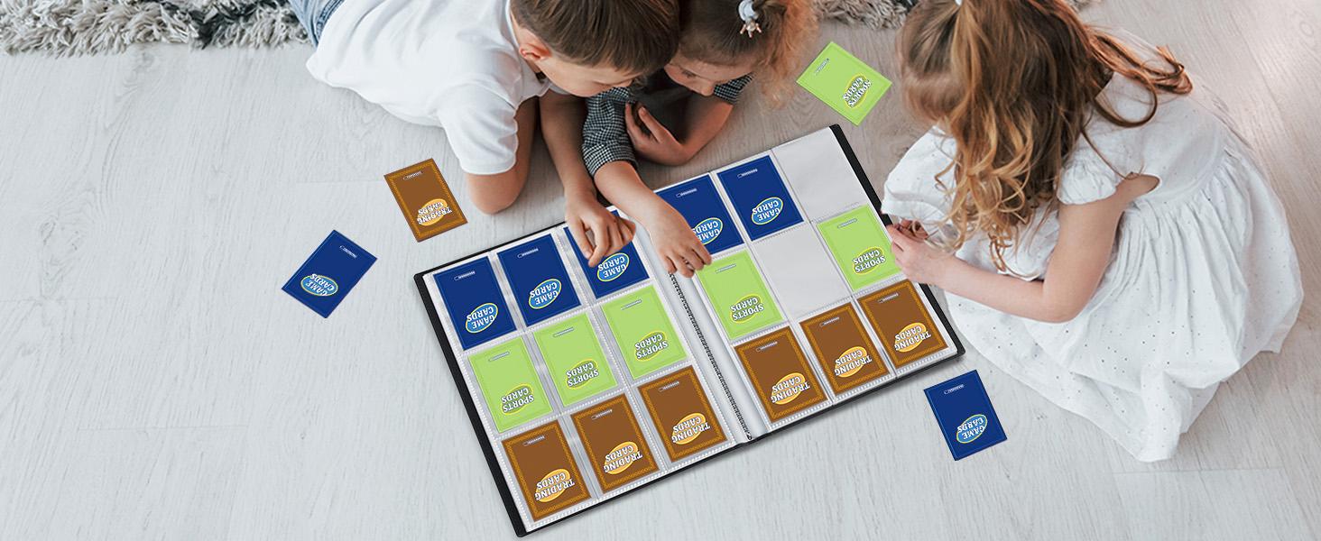 BASIC SUPPLY Basics Card Binder 9 Pocket, 396 Pockets Trading Card Binder, Premium Collector Card Album For Standard Cards, Side Loading Card Collection Folder For MTG, TCG, Game Cards, Sport Cards, Black Rod Sleeves