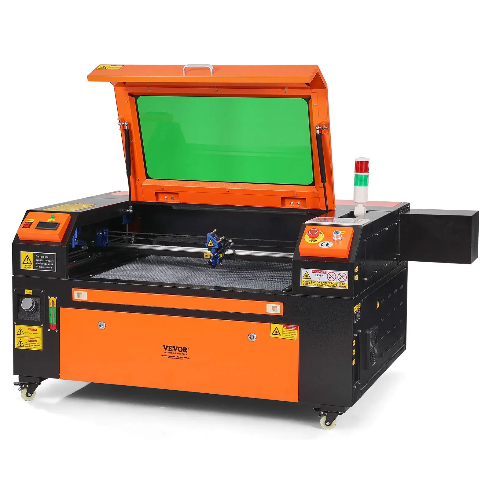 VEVOR 80W CO2 Laser Engraver, 20x 28 in, 19.7 IPS Laser Cutter Machine with 2-Way Pass Air Assist, Compatible with LightBurn, CorelDRAW, AutoCAD, Windows, Mac OS, Linux, for Wood Acrylic Fabric More