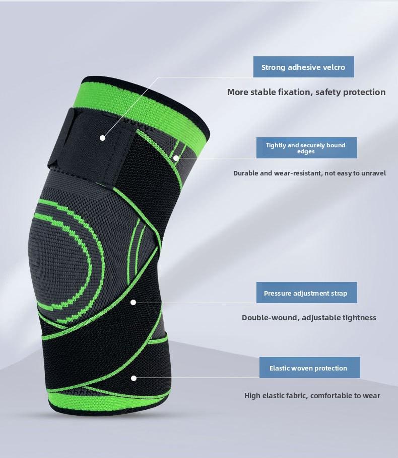 Professional outdoor sports compression strap knee brace for hiking, cycling, running, non-slip nylon knee and leg protector