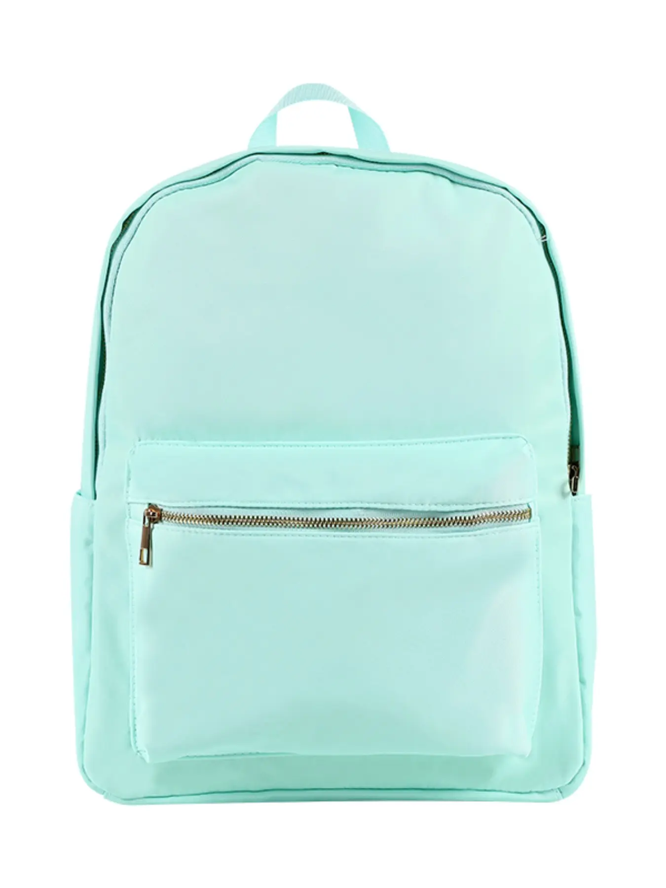 Mint Nylon Backpack, Large Capacity Layered Storage, Metal Zipper, Lightweight Waterproof, Ideal for Students, Daily Use, Travel, Commute, College School Backpack