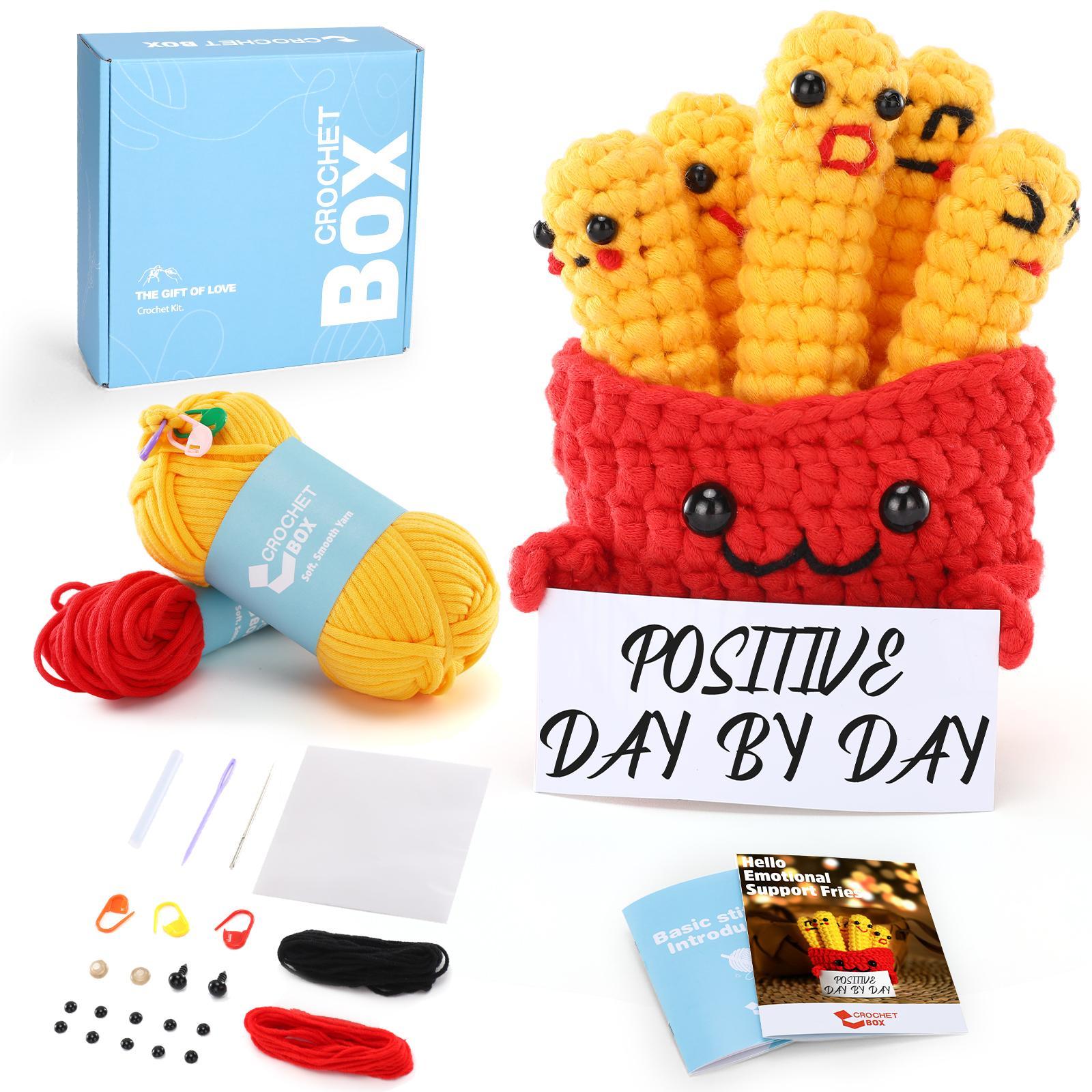 Highland Cow Crochet Kit, 1 Set DIY Highland Cow Beginners Crochet Kit, Including Soft Yarn, Polyester Nylon Yarn, Step-by-Step Video Tutorial, Hook, Stitching Needle, Holiday Birthday Gift for Adults, Handmade Gifts, Handmade Crafts