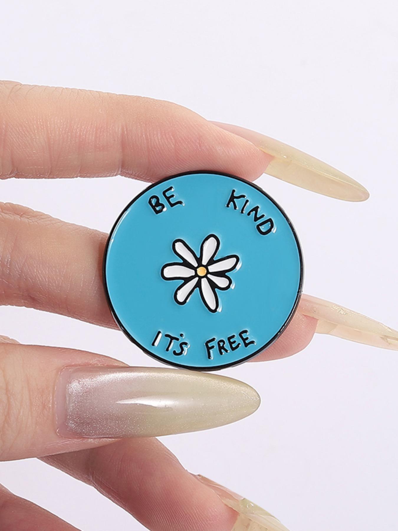 Daisy Flower Design Brooch, Cute Round Enamel Pin, Fashion Accessories for Women & Men, Trendy All-match & Exquisite Brooch for Birthday Gift, Floral Pins, Lapel Pin