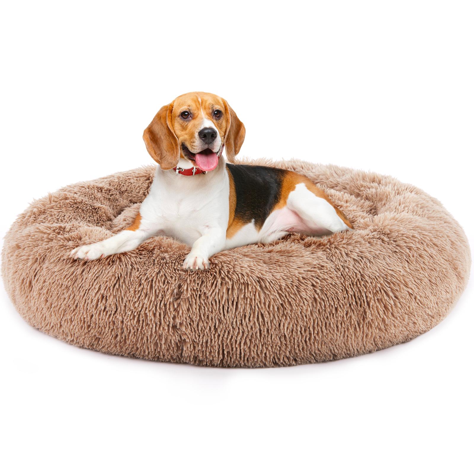 24 Inch Anti-Slip Round Fluffy Plush Faux Fur Cat Bed, Fits Up To 25 Lbs Pets 24 Inch Anti-Slip Round Fluffy Plush Faux Fur Cat Bed, Fits Up To 25 Lbs Pets