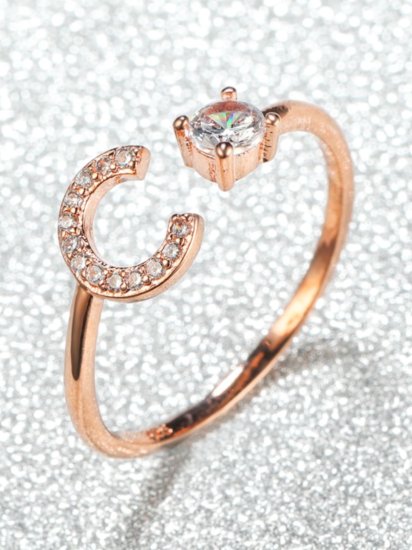 Summer 2026 Creative Letter Cuff Ring For Women Girls Adjustable Open Ring Fashion Jewelry Accessories L27