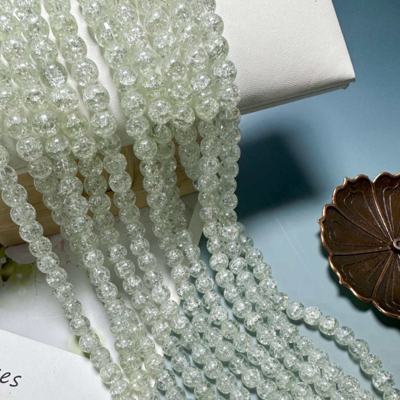 8mm Glass Bead (100pcs/set), Premium Glass Beads, Colorful Faux Crystal Bead, DIY Jewelry Making Supplies For Necklace Bracelet Earrings & Phone Bag Pendant, Diy Beading Accessories