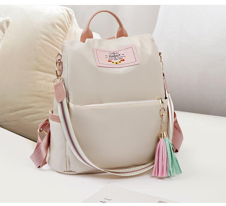 2026 New Korean Style Fashionable Versatile Anti-Theft Student Backpack for Women, Travel Canvas Backpack
