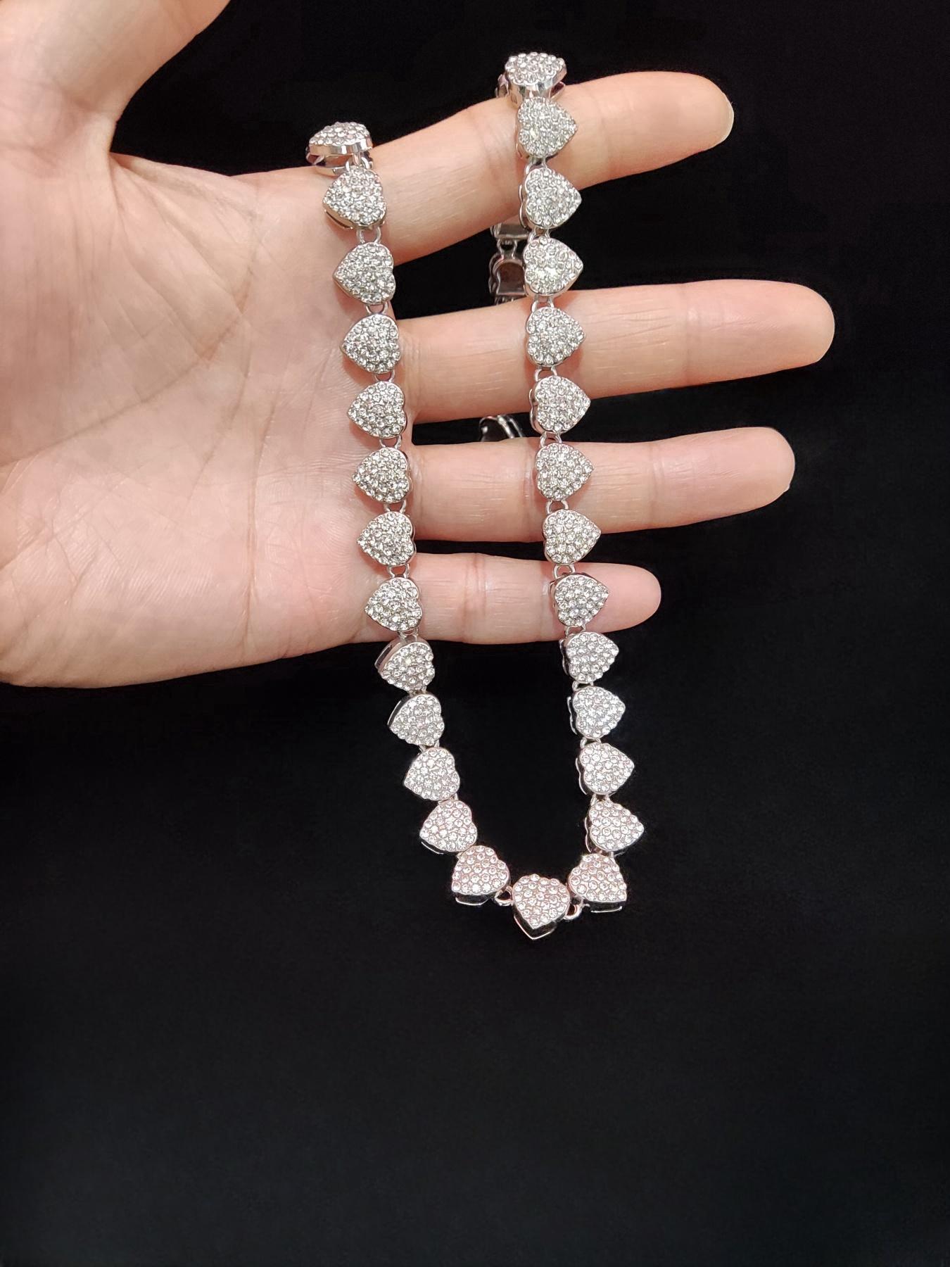 Heart Shaped Design Choker Necklace, Love Heart Necklace, Fashion Jewelry for Party, Daily Clothing Decor, Trendy All-match & Exquisite Jewelry for Birthday Gift