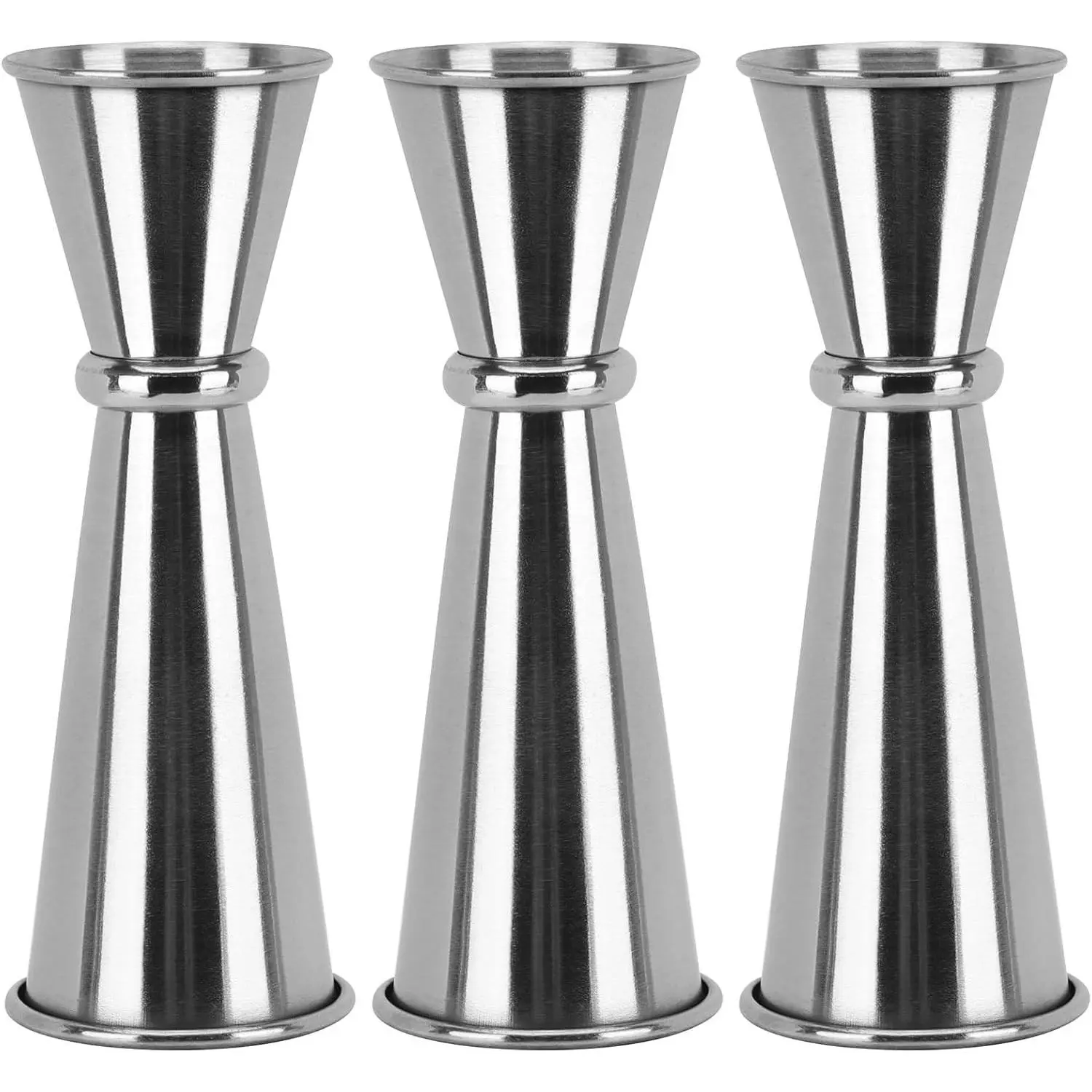 3 Pcs Double Cocktail Jigger for Bartending 1 oz 2 oz Stainless Steel Measuring Cup