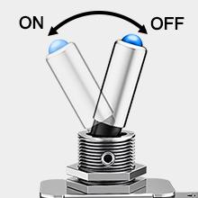 Nilight 5Pcs 3Pin SPST ON-Off Blue LED Toggle Switch