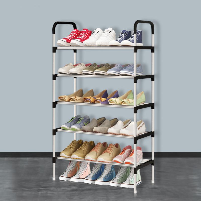 Stackable Shoe Rack Organizer, Shoe Storage Organizers, 4-7 Layer Space-Saving Design, Easy Access Without Dust Cover, Ideal for Home Use, No Assembly Required