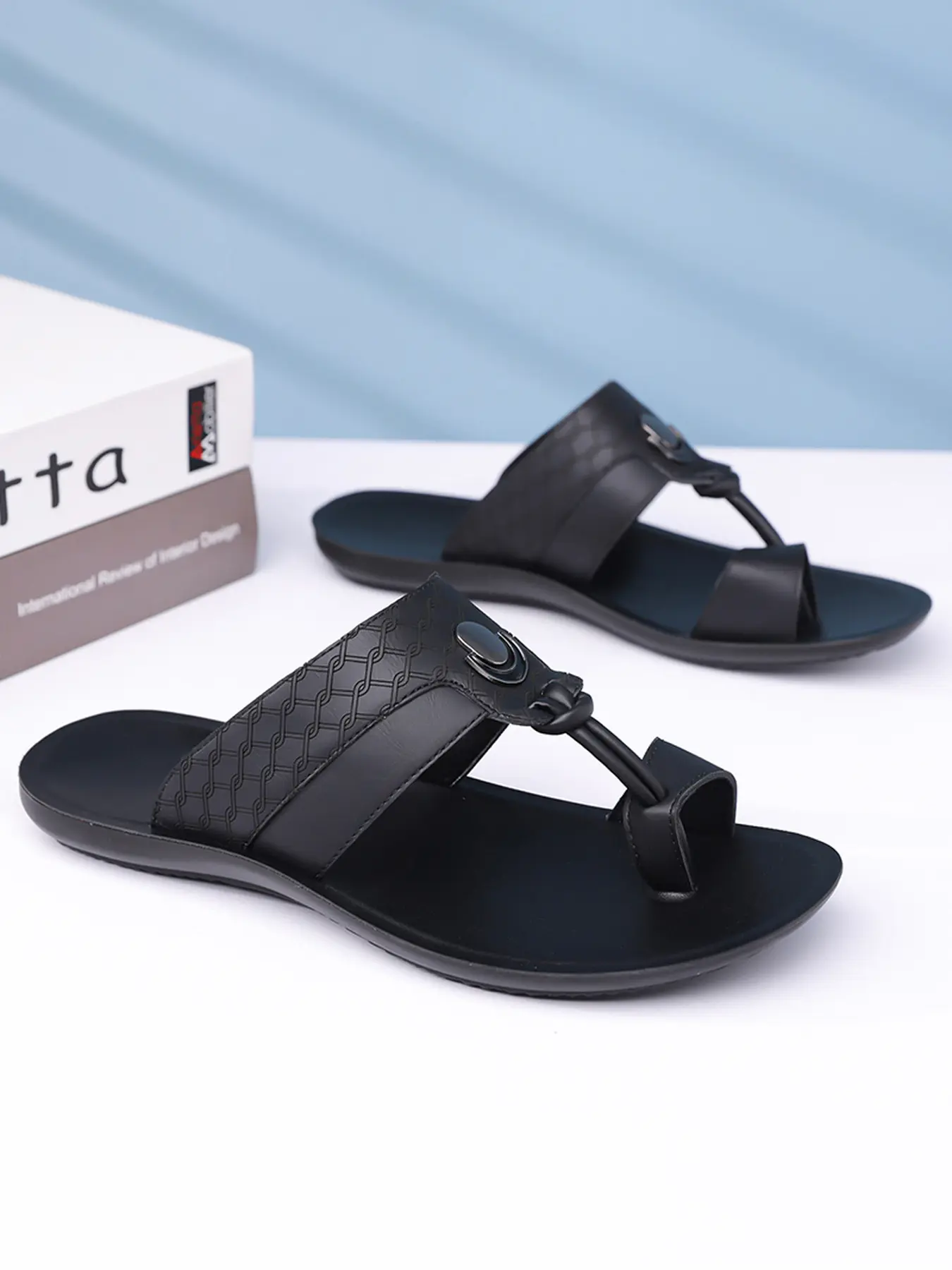 Men's New V-Shape Sandals Summer Outdoor Anti-Slip Toe-Thong Slippers Sports Casual Beach Shoes, Comfortable and Durable
