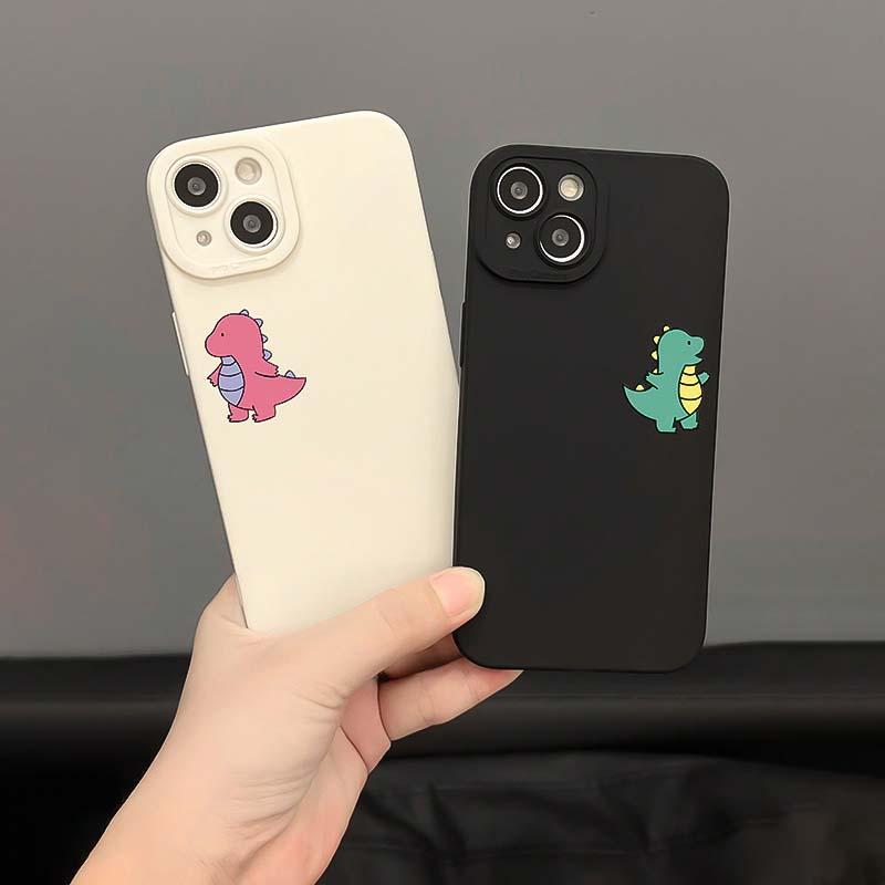 Cute Dinosaur Pattern Phone Case, 2 Counts TPU Anti-drop Phone Protective Cover, Phone Accessories Compatible with iPhone 11 12 13 14 15 16 Pro Max