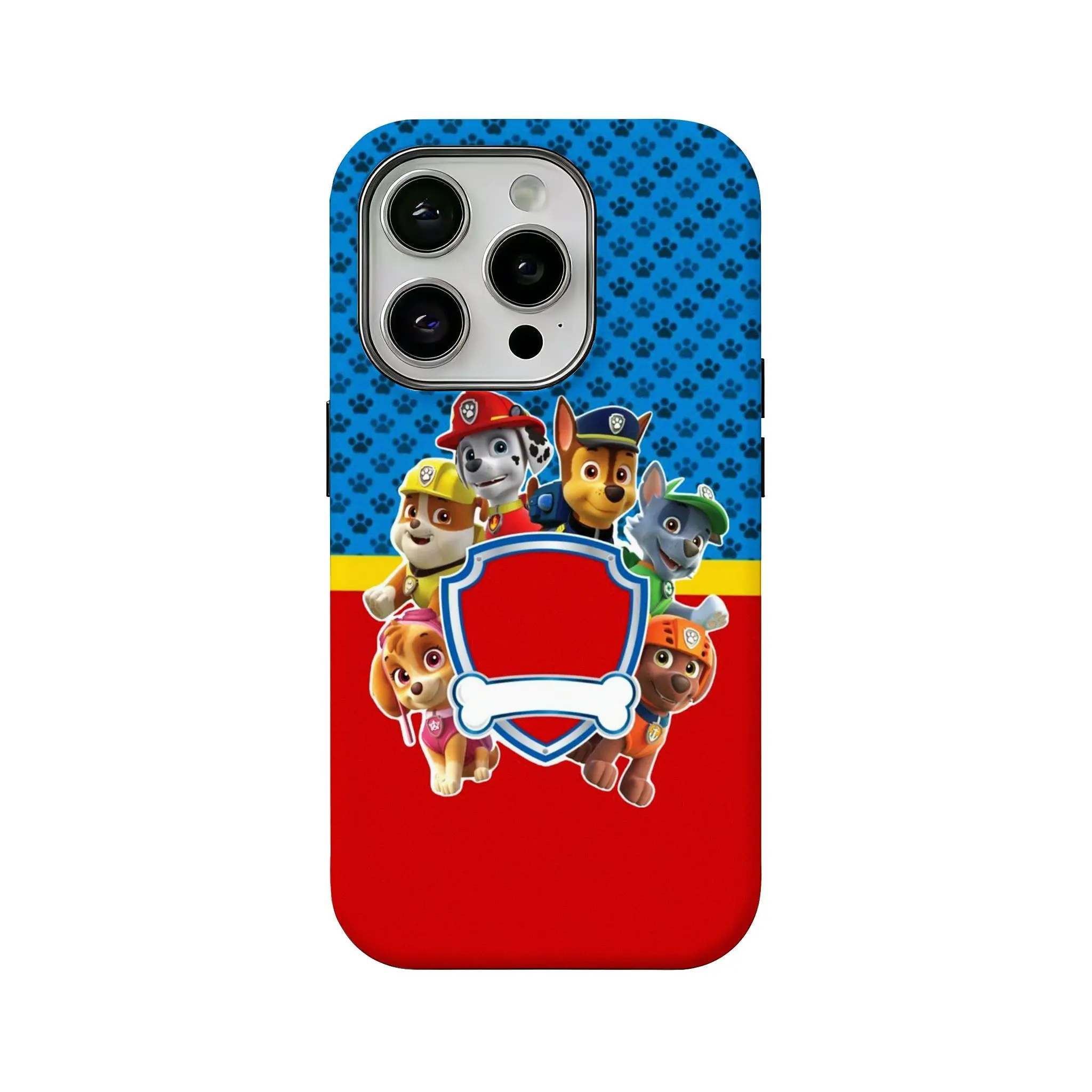 Chibi-Style Cartoon Puppy Print Film Strip Hard-Shell Protective Phone Case, Drop-Resistant, High Def Print, Compatible with iPhone Series (12-17), Ideal Gift for Phone Users