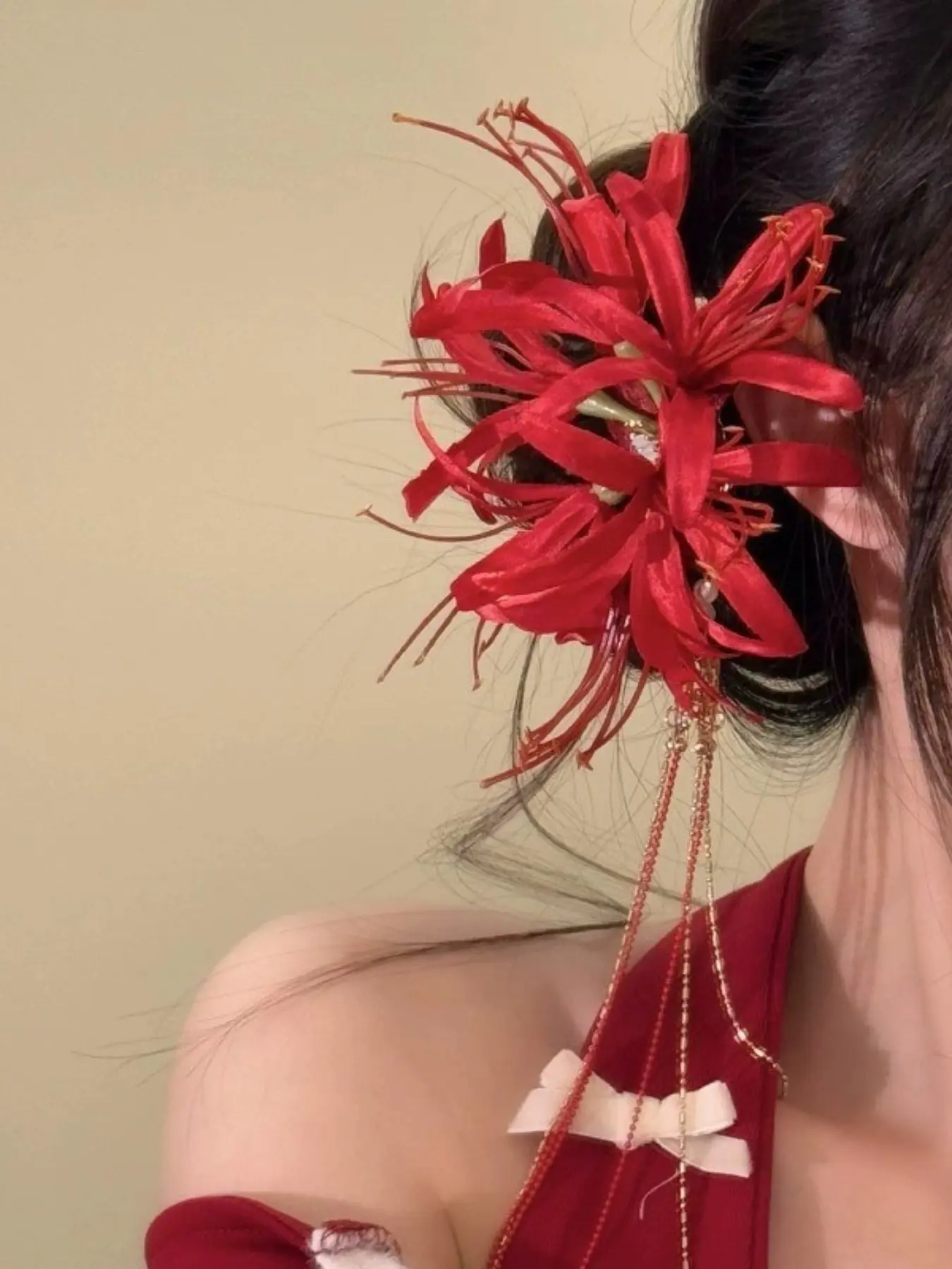 「Elegant Long Tassel Hair Accessory, Courtly Style Flower Hairpin, Perfect for Any Occasion, Ideal Gift for Loved Ones, Friends, and Acquaintances🎁」