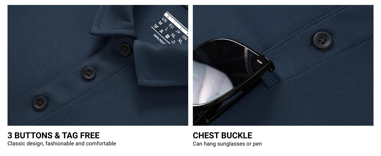 Men's Polo Shirts Short Sleeve Dry Fit Golf Shirt Casual Performance Athletic Tennis Shirts for Men