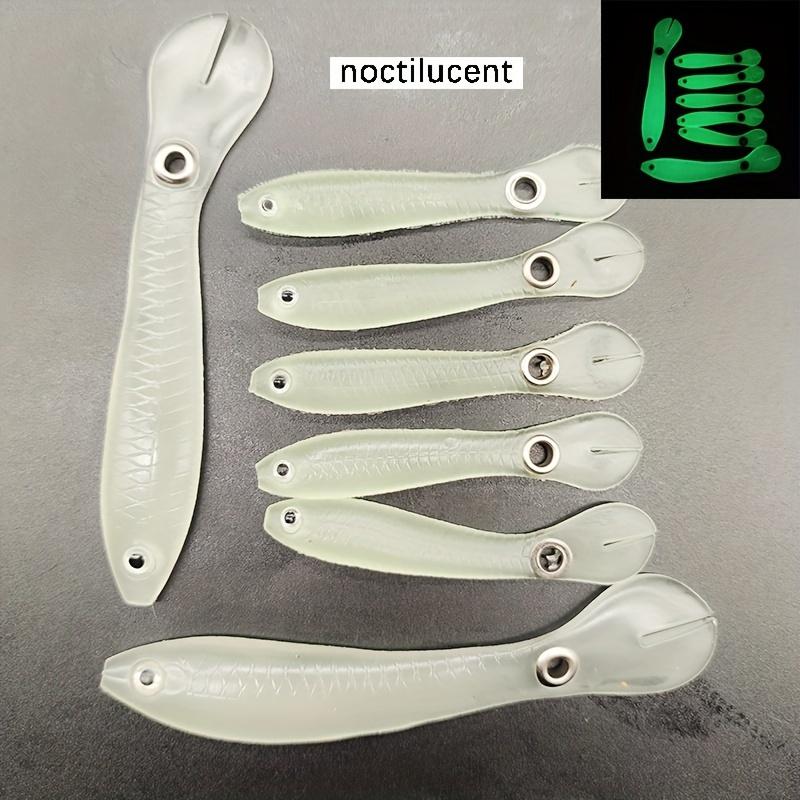 7cm/10cm 5pcs Mud Loach Bionic False Bait Roadside Throwing Tail Fish Soft Bait Freshwater Pufferfish Bass Black Fish Catfish Soft Insect Soft Fish Bait