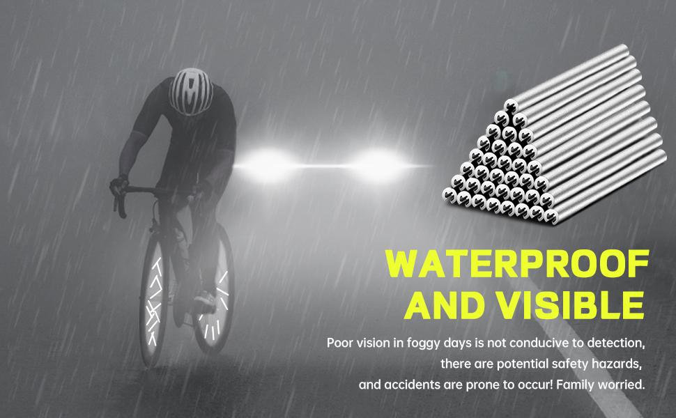 XTAUTO 72Pcs Bicycle Spoke Reflectors, Wheel Rim Covers Protector Stickers, Reflective Safety Decoration for Bike, Dirt Bike, Motorcycle Motocross Night Riding