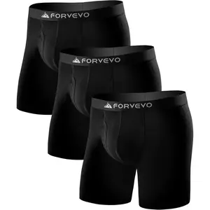 Merino Wool Underwear Mens Boxer Briefs, Breathable Boxer Shorts Men, Soft Moisture Wicking Underwear 6 Pack
