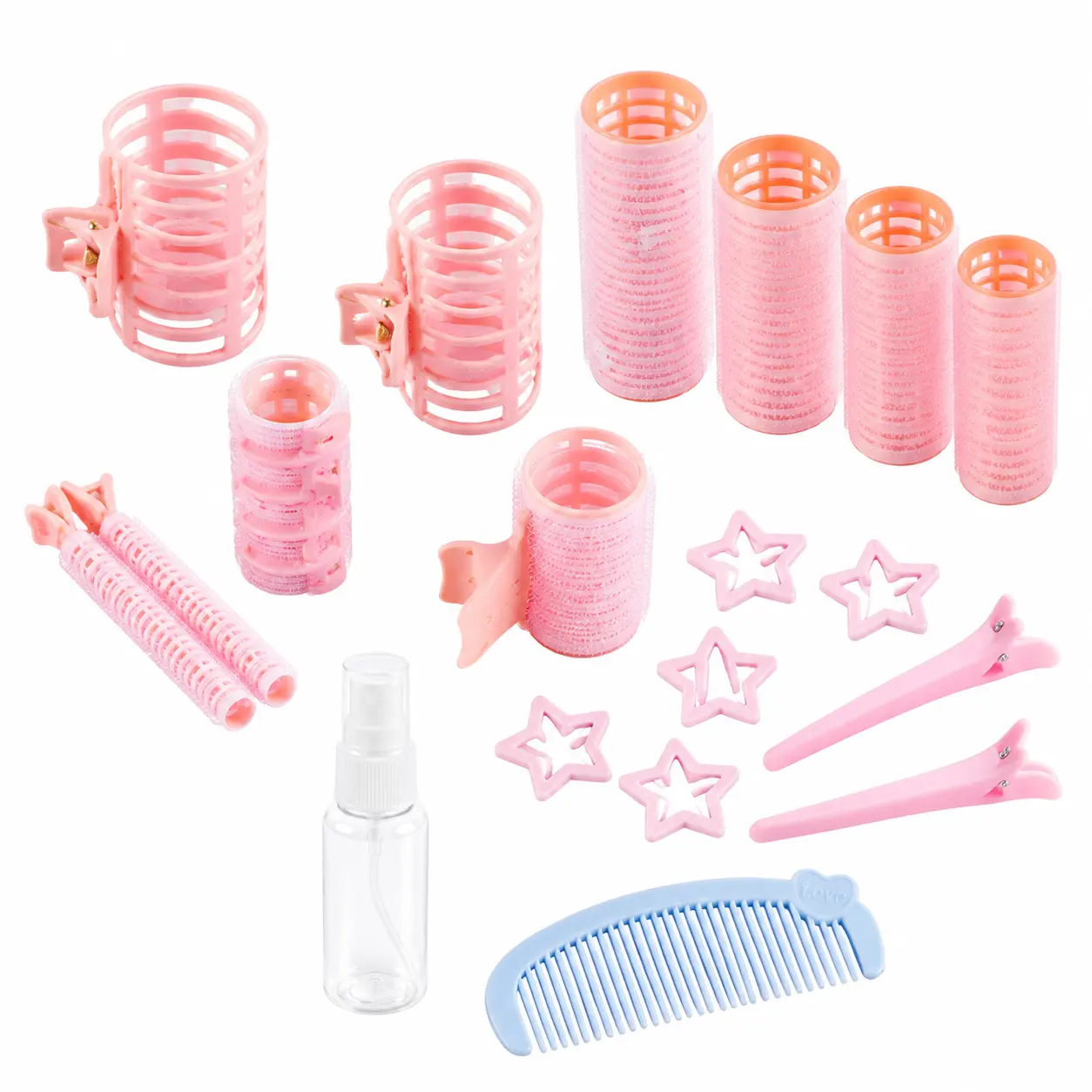 Professional 5-in-1 Hair Styling Kit Featuring Ceramic Curling Wand, Heat-Resistant Tongs, Volume-Boosting Root Clip, Air-Dry Bangs Shaper, and Multi-Size Curling Drums for Effortless Daily Styling