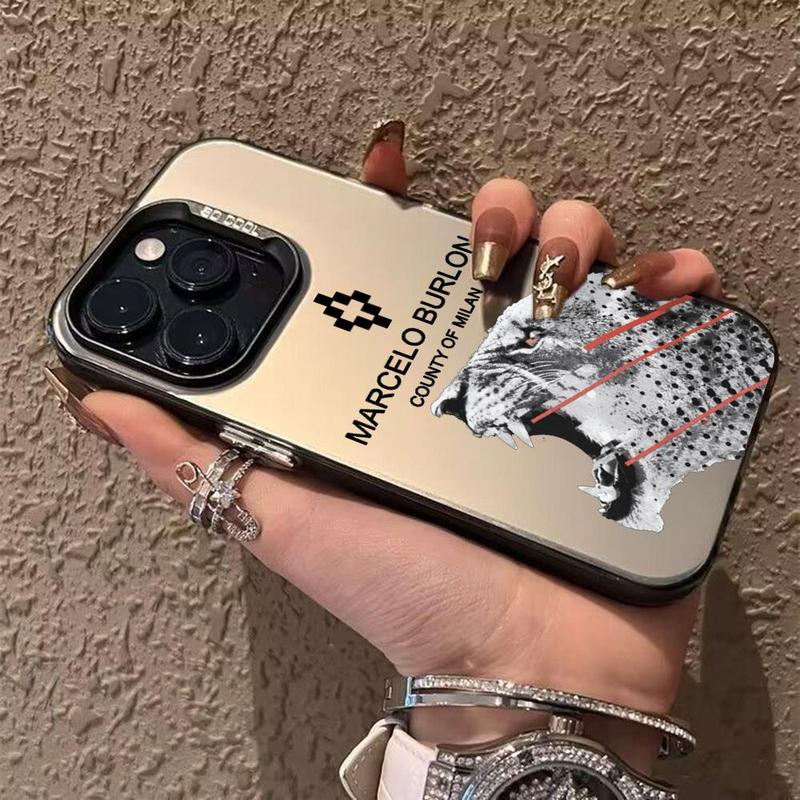 Fashion M-Marcelo Burlons Phone Case Color electrosilvering For iphone 17 16 11 14 15 12 Pro 11 Plus 13 Pro MAX Samsung Galaxy S25 S24 S23 A56 A55 A54 Drop case