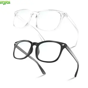 Unisex Square Frame Blue Light Blocking Glasses,Computer Screen Eyewear, HD Anti Reflective Polycarbonate Clear Lenses, Minimal Retro Rivet Decor Frame,Digital Eye Strain Protection, Ideal For Office Work, Gaming, TV Watching, Online Study,Summervibes