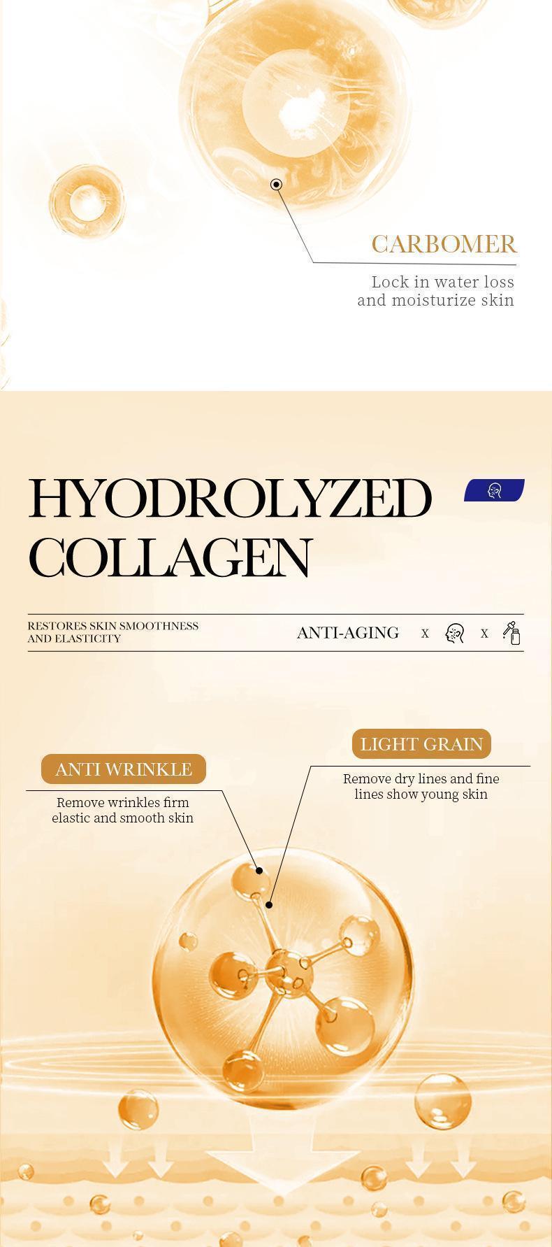 SADOER Collagen Face Serum - Hydrating & Plumping Facial Essence for Youthful Glow - Anti-Aging Moisturizer with Nourishing Formula Lightweight Cosmetic