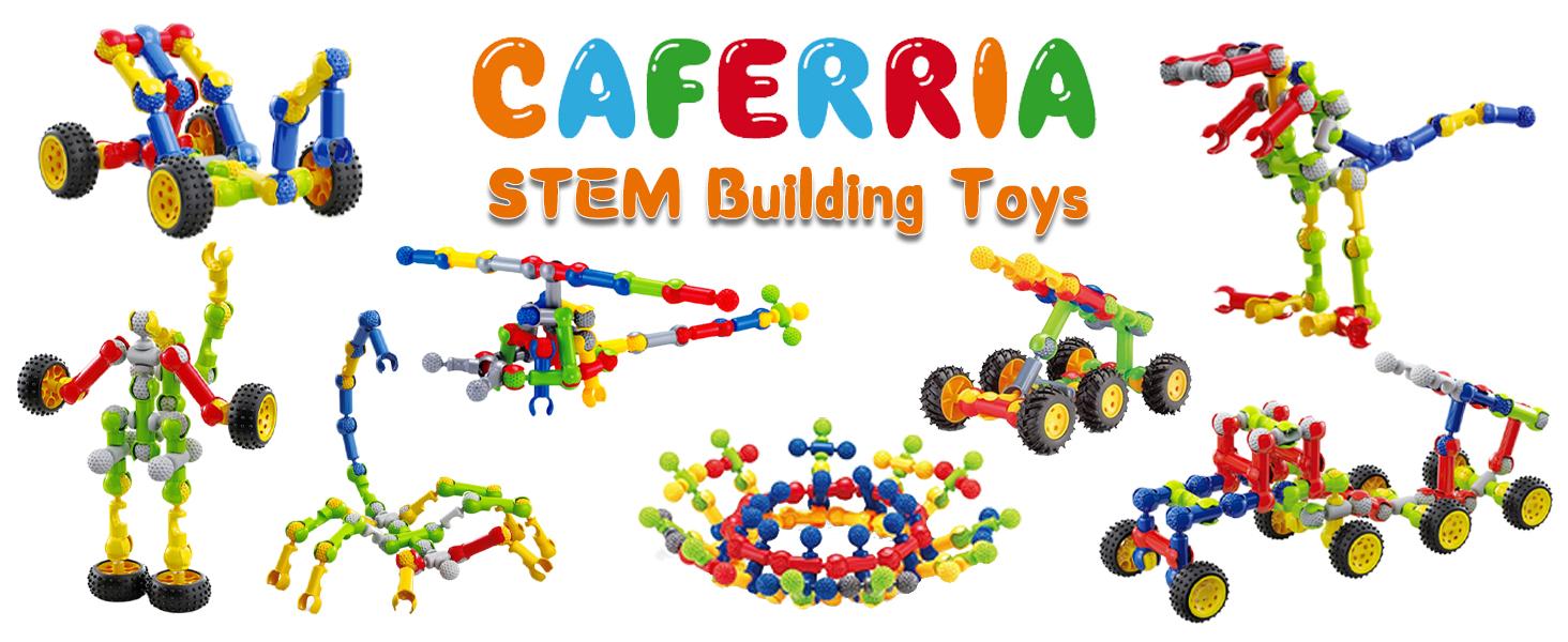 170 Pcs Building Toys for Kids Ages 4-8 with Toy Box Storage, Idea Guide, Building Blocks STEM Toys for 3 4 5 6 7 8 9 Year Old Creative Kids Activity, Christmas Birthday Gifts for Boys Girls