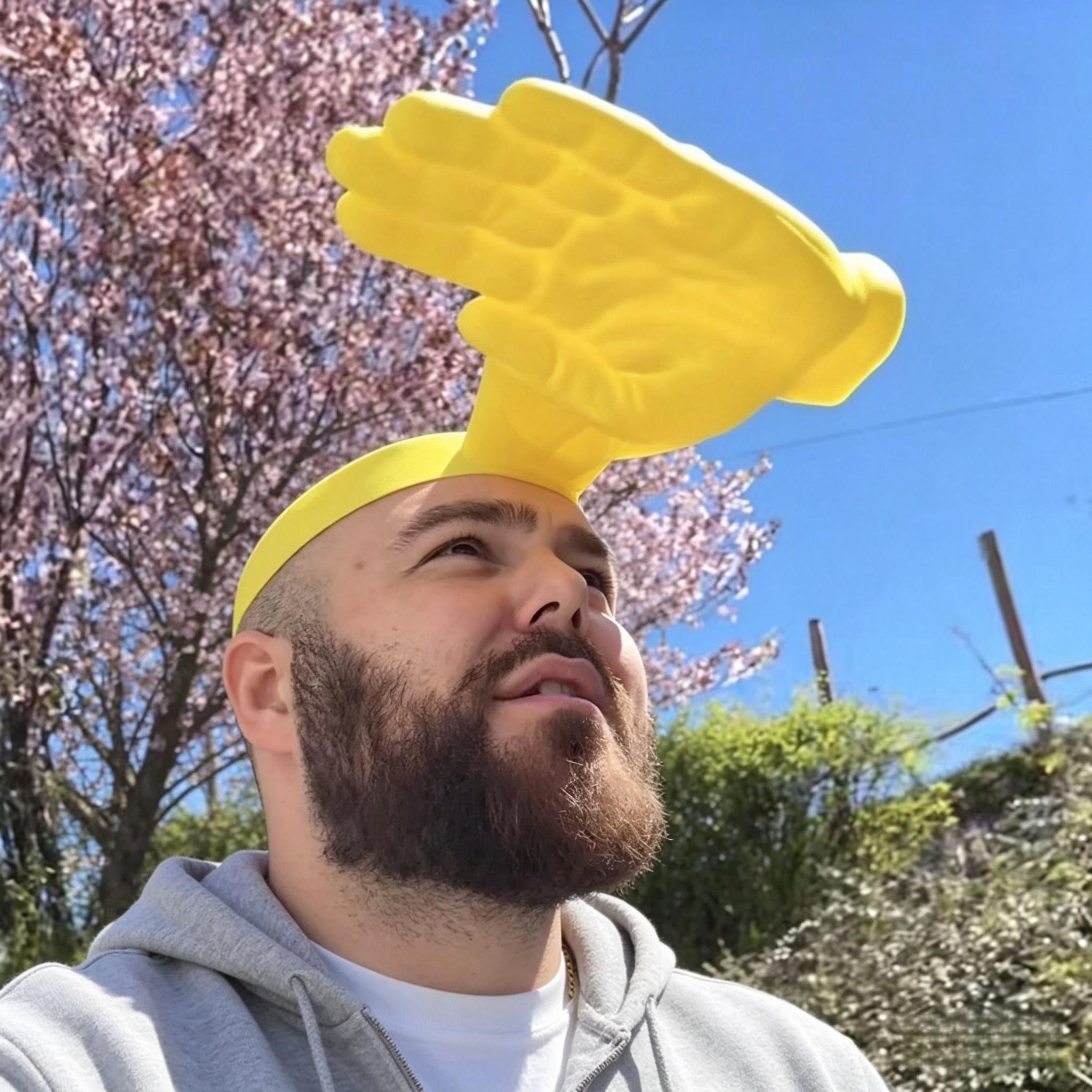 Funny Hand Shaped Sun Visor Hat, Novelty Palm Sunshade Cap for Outdoor Beach Party