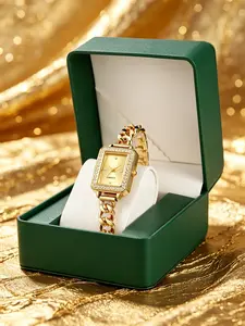 Luxury quartz watch with Roman numeral display zinc alloy case bracelet suitable both casual formal wear suitable women to wear