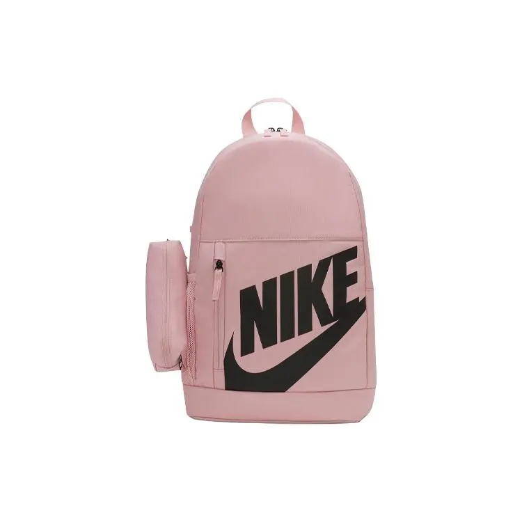 Nike Elemental Letter Logo Backpack with Detachable Pencil Case for Students, Casual Style, Pink