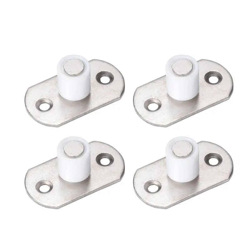 4Pcs Size F Sliding Door Guide Wheels, Bottom Floor Guide Roller with Metal Base for Closet, Cabinet, Wardrobe & Sliding Door Repair