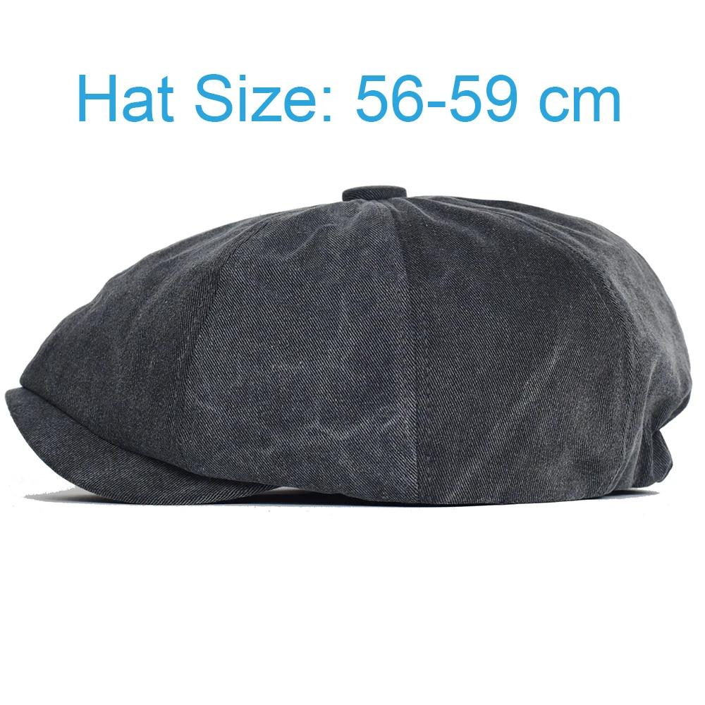 Unisex Four Seasons Cotton Newsboy Caps Men Women Octagonal Hat For Male Detective Hats Retro Flat Caps